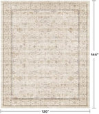 Beige Cream 10x12 Large Living Room Area Rug, Soft Neutral Carpet - Image 2