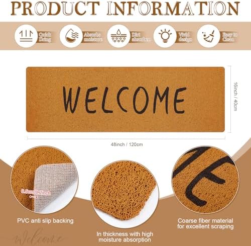 48''x16'' Long Doormat for Entrance Entry - Image 3