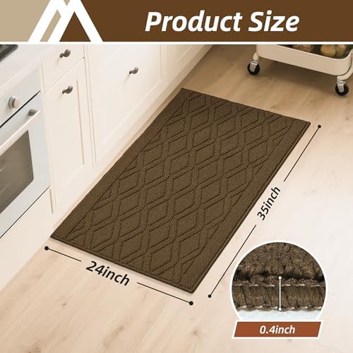 COSY HOMEER Kitchen Rugs 24"x35" Non-Slip Washable Kitchen Mats - Image 2