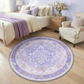 RELEANY Washable Area Rug, Round 4ft by RELEANY