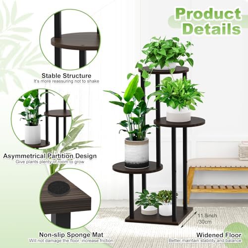 4 Tier Plant Stand Indoor Corner Tall Shelf - Image 3