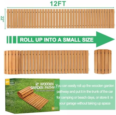 RELIANCER 12' Wooden Garden Pathway - Image 2