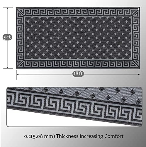 SAND MINE Reversible Mats, Plastic Straw Rug, Modern Area Rug, Large Floor Mat - Image 2