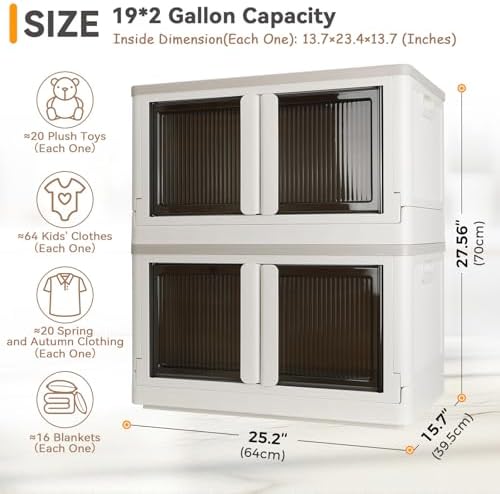Storage Box, Cabinet with Lids, Extra Large Useful Box, 19 Gallons Capacity - Image 2