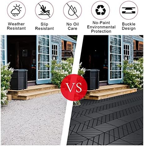 VANCASTLE Interlocking Deck Tiles 36 Pack Dark Grey 12"x12" Patio Pavers - Image 4