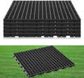 5 Pcs Ground Protection Mats, Interlocking Black 23.6 x 23.6 in by Wesnoy