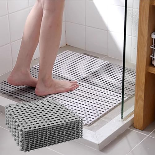 12Pack 12" x 12", Interlocking Rubber Floor Tiles Soft PVC Non-Slip Tile - Image 5