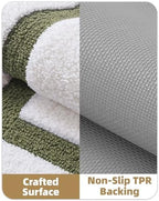Color&Geometry Mini White Bathroom Rugs 24x16, Extra Soft Absorbent Microfiber - Image 6