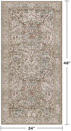 Moss Green Washable 2x4 Entry Rug - Image 2