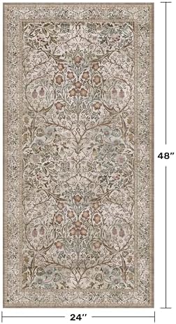 Moss Green Washable 2x4 Entry Rug - Image 2