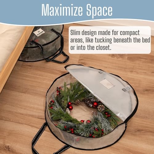 VENO 4 Pack Summer Wreath Storage Container, 24 Inch Clear Wreath Bag, - Image 6