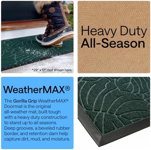 GORILLA GRIP WeatherMAX Door Mat, Indoor Outdoor Use - Image 3