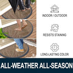Colorxy Half Circle Waterproof Door Mat, Sturdy Rubber Doormat - Image 4
