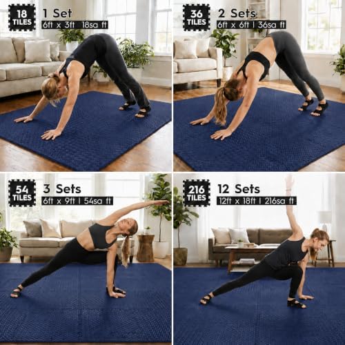 18 Pcs EVA Foam Floor Tiles, Puzzle Exercise Mat Set - Image 5