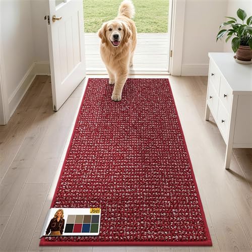 JSEI Dirt Trapper Door Mat 24" x 60", Non-Slip Washable Doormats by JSEI