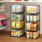 Jakyitvi 4 Pack XXL Stackable Wire Storage Basket, Extra Large Capacity Pantry - Image 4