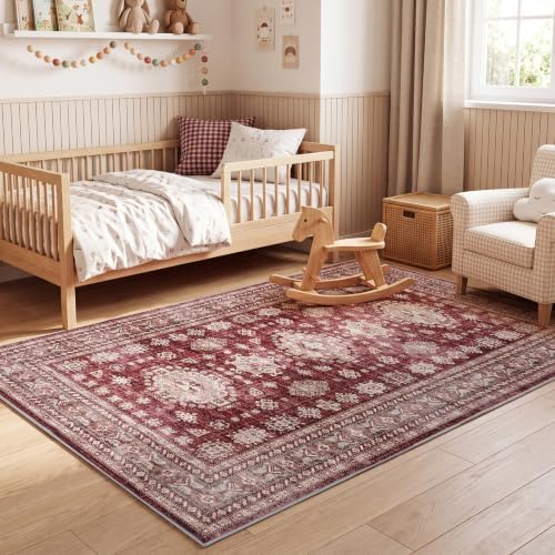 4x6 Area Rug Washable Non Slip for Living Room - Image 2