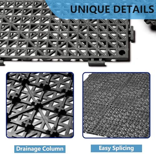 12” x 12” Drainage Interlocking Floor Mats 8 Pack - Image 3