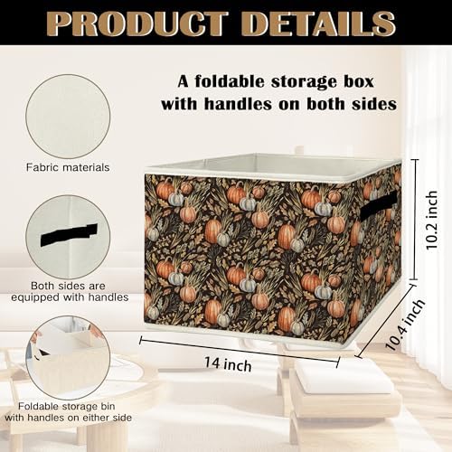 Rustic Fall Pumpkin Storage Bins & Boxes - Image 7