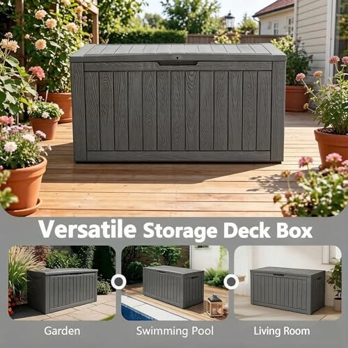 Outdoor Storage Box Waterproof, 150 Gallon Deck Box - Image 5