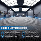 Jocoevol 9-Pcs Interlocking Tile, 15.7 x 15.7in Garage Floor Tiles - Image 5