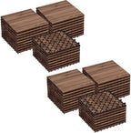 Yaheetech 54PCS Deck Tiles Acacia Wood Interlocking Outdoor Flooring by Yaheetech