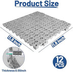 12PCS Drainage Interlocking Floor Tiles 11.8" x 11.8", Modular Interlocking - Image 2