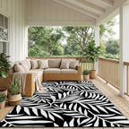 Smiry Outdoor Rug 9x12 ft Waterproof Reversible Leaf Mat - Image 6