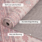 5x7 Living Room Rug, Washable Non Slip Distressed Boho Vintage Carpet - Image 5