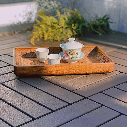 Plastic Interlocking Deck Tiles, 44 Pack Patio Deck Tiles, Patio Floor Decking - Image 5