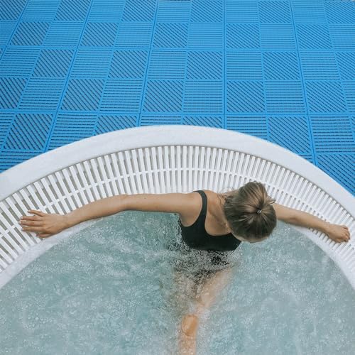 18 Pack Modular Interlocking Floor Tiles Anti-Slip Drainage Mat - Image 2