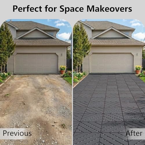 44 Pack Interlocking Deck Tiles, Easy Snap All-Weather Outdoor Deck Tiles - Image 6