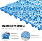 VEVOR Interlocking Tile 50PCS Blue, Drainage Tiles 12" x 12" Splicing, Soft PVC - Image 3