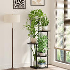 Bamworld Black Plant Stand Indoor Corner Plant Shelf - Image 3
