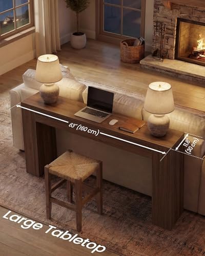 VASAGLE 63 Inches Entryway Table, Thick Tabletop Console Table - Image 3