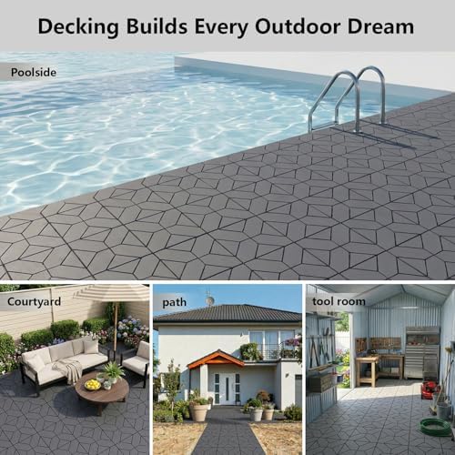 44 Interlocking Deck Tiles 12x12in +12 Edges Trim & 4 Corners - Image 5