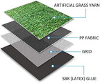 Deluxe Realistic Artificial Grass Turf 11FTX66FT, 1.37" Thick 70 oz Face Weight - Image 3