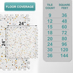 Sorbus Interlocking Wood Grain Foam Floor Tiles - Image 2
