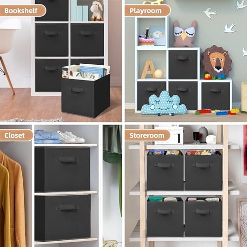 STORAGE MANIAC Storage Cubes, 11 Inch 8 Pack Collapsible Fabric Shelf Bins - Image 7