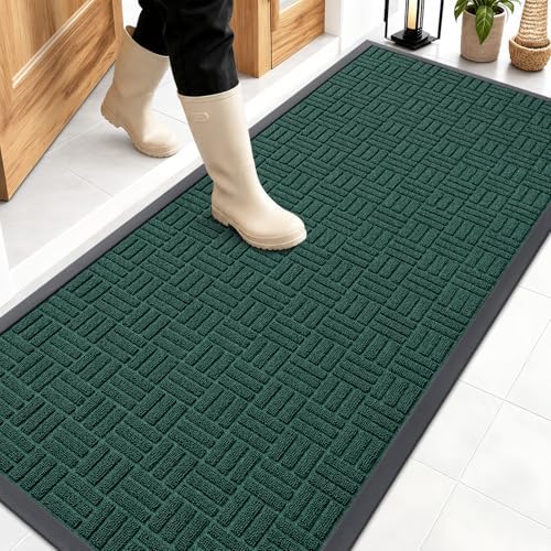 OLANLY Front Door Mat Outside Entrance 59x23, Heavy-Duty Rubber Doormat by OLANLY