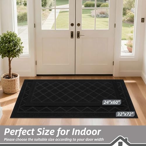 BEQHAUSE Dirt Trapper Door Mat 32" x 72", Doormat Non-Slip - Image 2