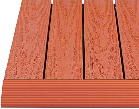 NewTechWood 1/6 ft. x 1 ft. Quick Deck Composite Deck Tile Straight Fascia in by NewTechWood