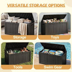 EFU Outdoor Storage Box Waterproof, 150 Gal Gen 2 Resin Deck Box - Image 4