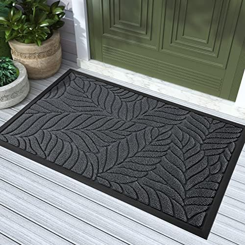 Yimobra Leaf Pattern Door Mat, 36 x 24 in - Image 6