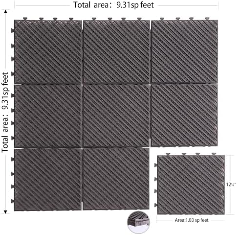 Domi Plastic Interlocking Deck Tiles, 36 Pieces One Pack, 3018 Series - Image 4