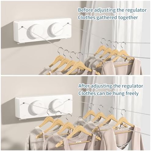 JOOM Retractable Clothesline Indoor, Dual 2 x 13.8 FT Clothes Lines - Image 4