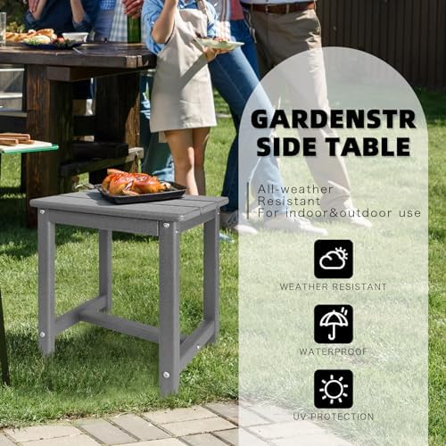 GARDENSTAR Adirondack Square Side Table, one-Tier Outdoor end Table, Patio Side - Image 4