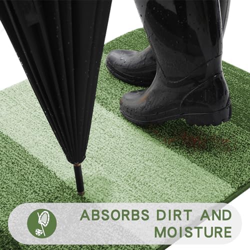 Kitinjoy Indoor Outdoor Door Mat, 70x32 Non-Slip Dirt Trapper Doormats - Image 2