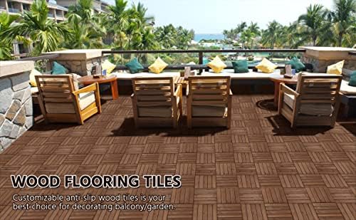 Yaheetech 55PCS Interlocking Deck Tiles Outdoor Patio Floor - Image 6