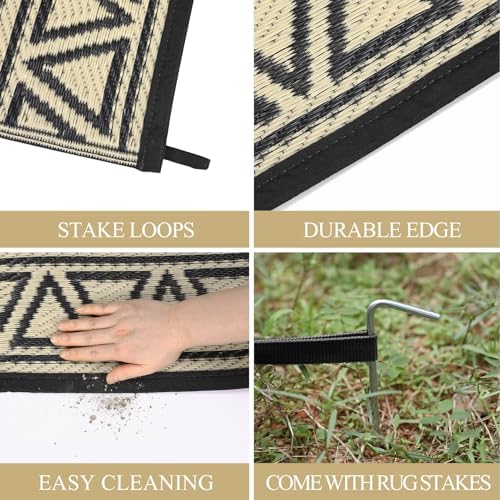 GlowSol 9x12 Outdoor Rug Waterproof Carpet - Image 3